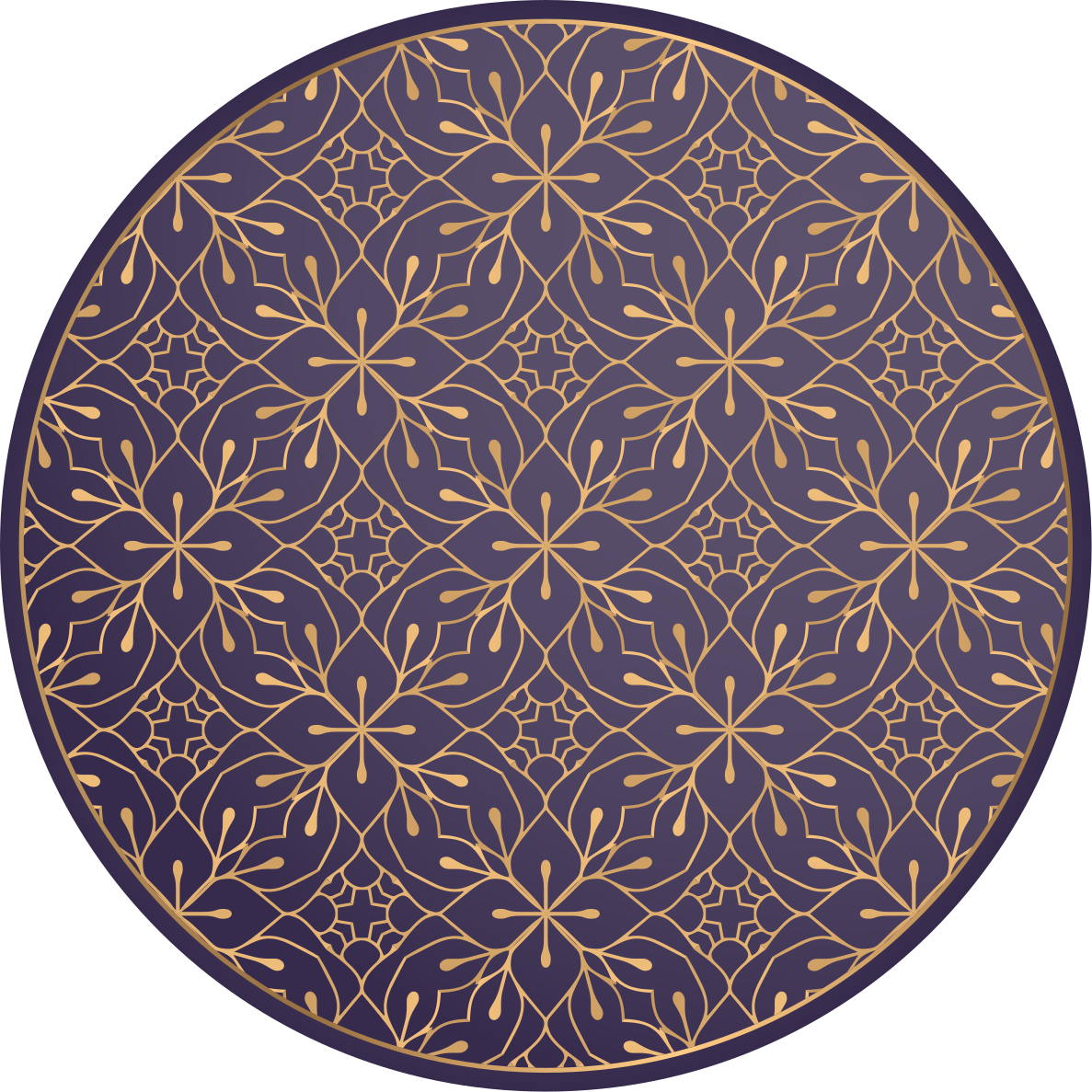 Vinyl tapijt mandala bloemige elegantie - TenStickers