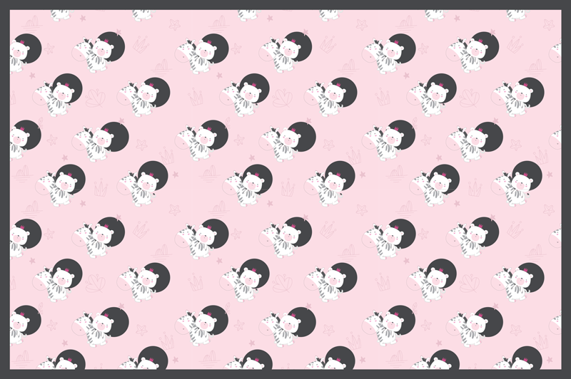 Speelse ballerina-graphic vinyl tapijt kind - TenStickers