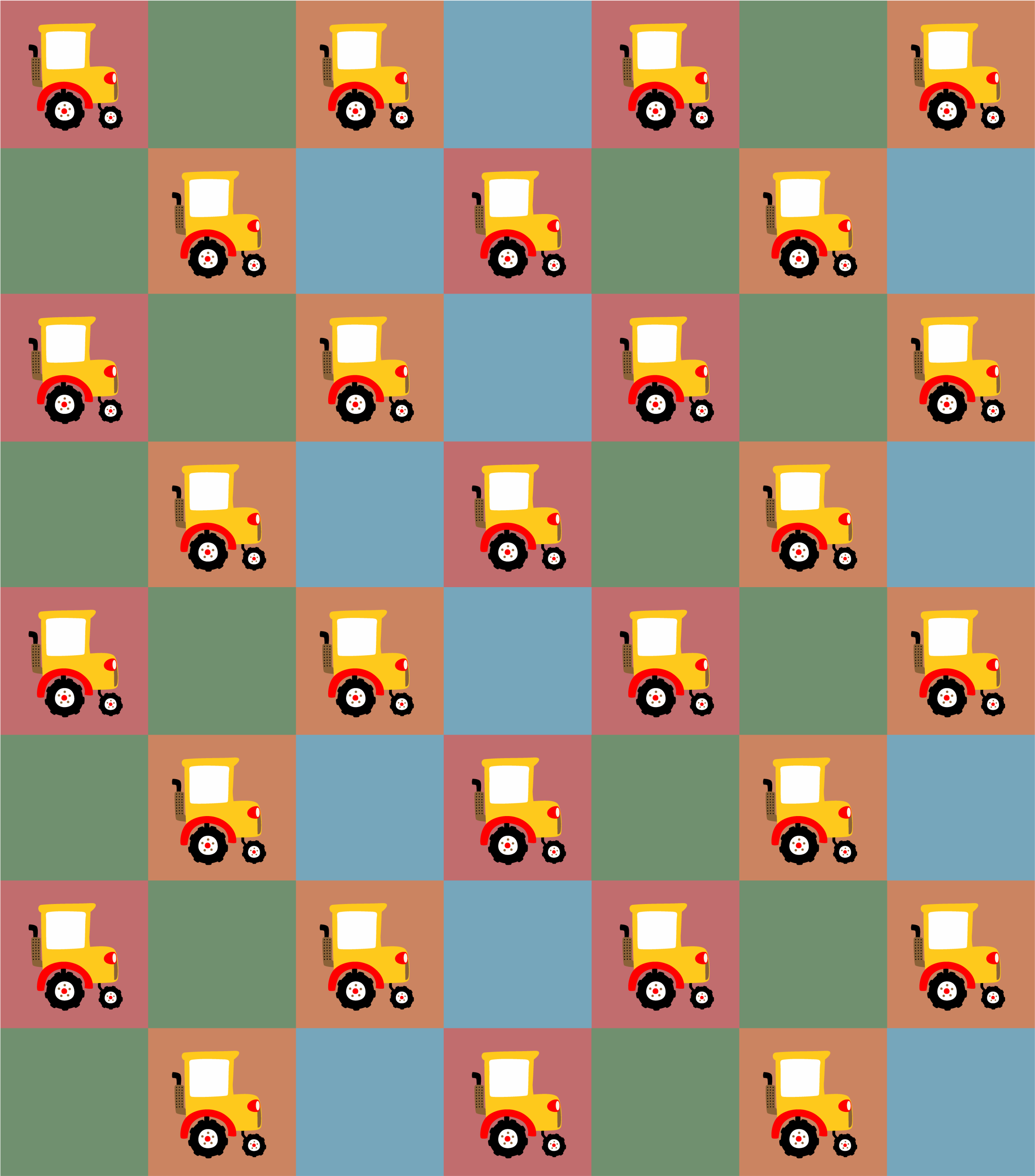 Trekker patroon vinyl tapijt meer kinderen - TenStickers