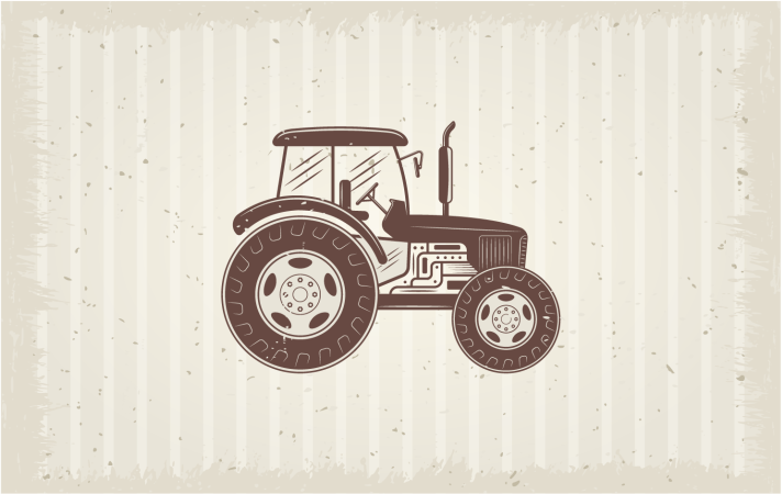 Rustieke tractorvertegenwoordiging vinyl tapijt textuur - TenStickers