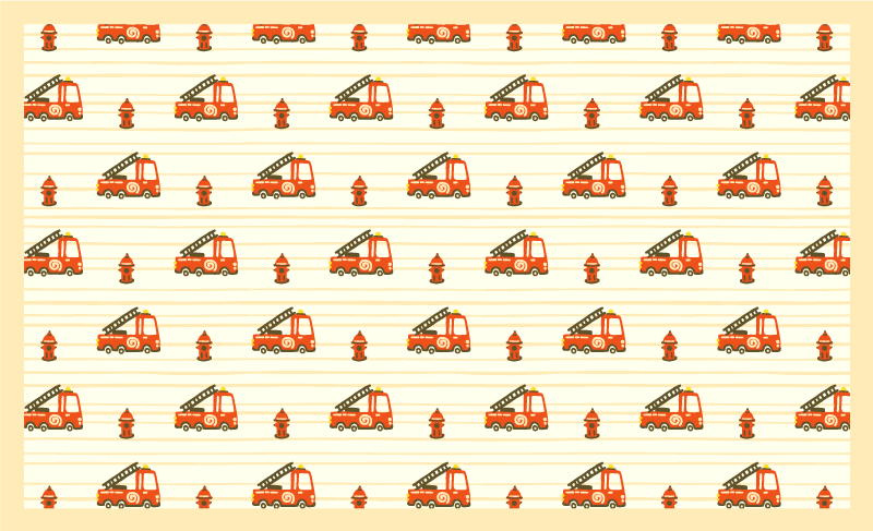 Speels transportthema vinyl tapijt meer kinderen - TenStickers