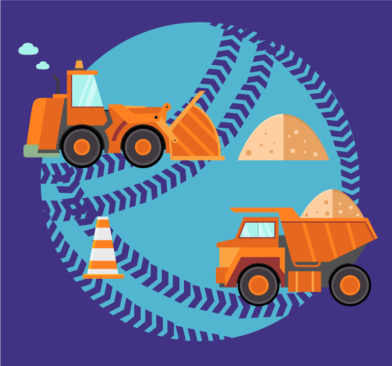 Bouw speelzone vinyl tapijt kind - TenStickers