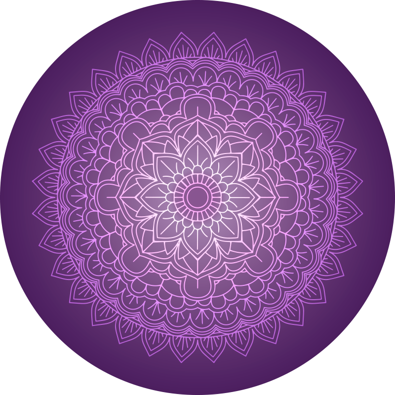 Vinyl tapijt mandala ronde ontwerp - TenStickers