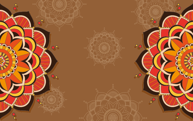 Vinyl tapijt mandala mandala ornamentatie - TenStickers