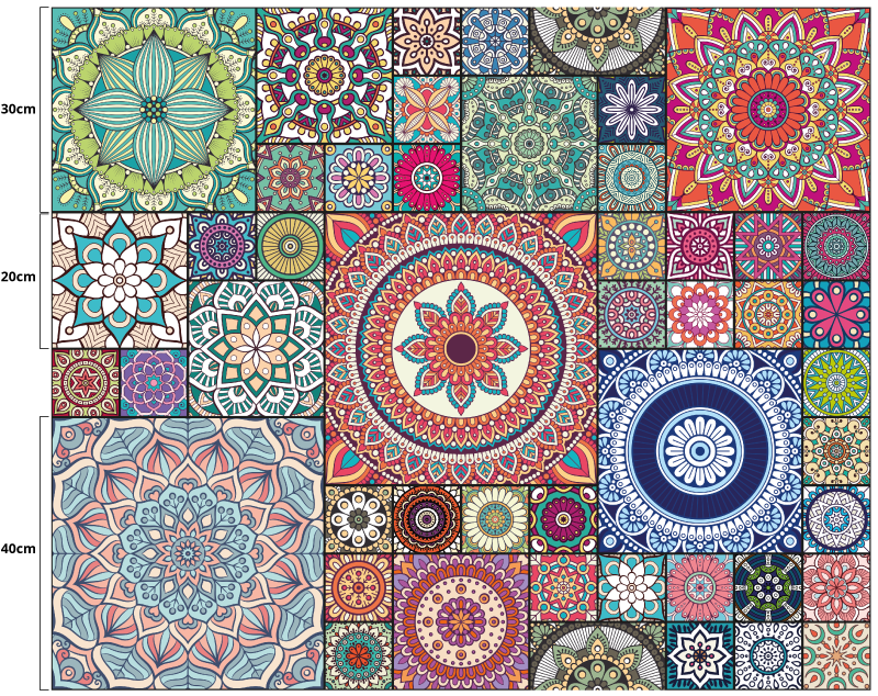 Vinyl tapijt mandala patronen - TenStickers