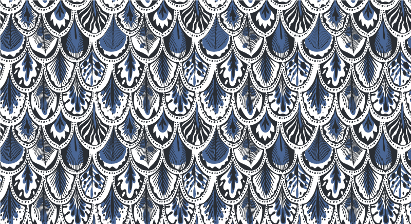 Pauwstaartpatroon vinyl tapijt tegels - TenStickers