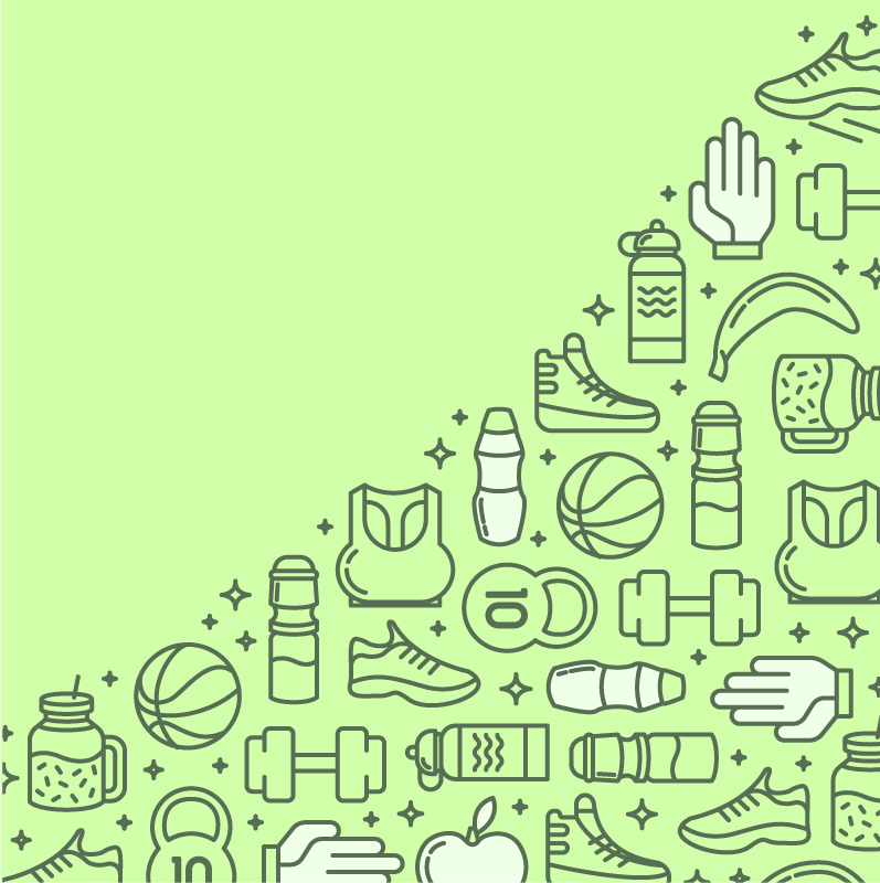 Fitnessparafernalia vinyl tapijt meer kinderen - TenStickers