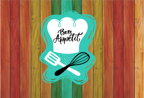 Bon appetit embleem vinyl tapijt zinnen en teksten - TenStickers
