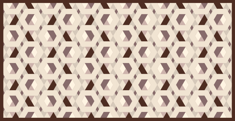 Beige hexagonpatroon vinyl tapijt woonkamer - TenStickers