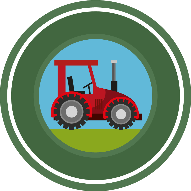Tractor speeltuin vinyl tapijt kind - TenStickers