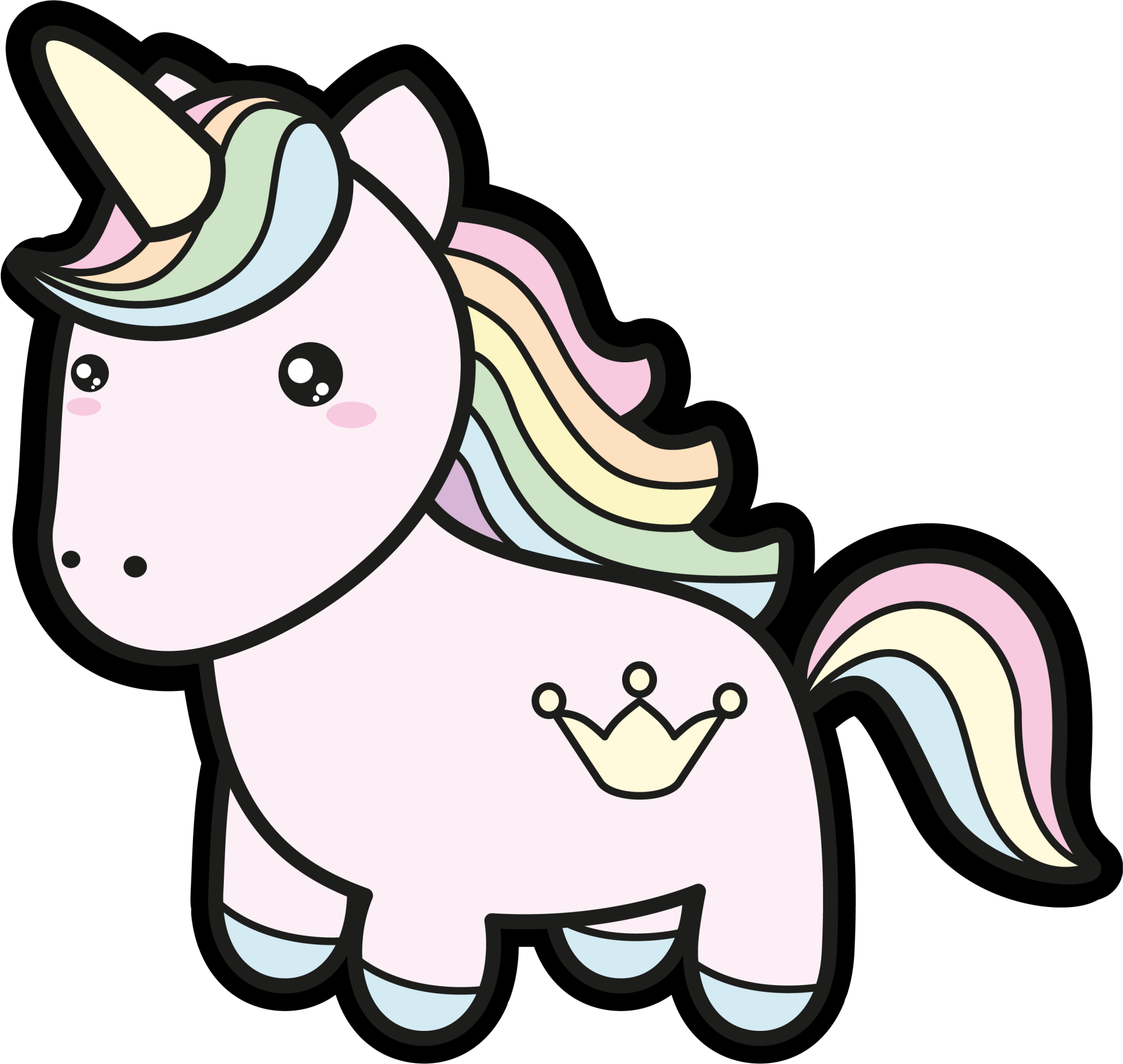Pastel eenhoorn illustratie vinyl tapijt meer kinderen - TenStickers