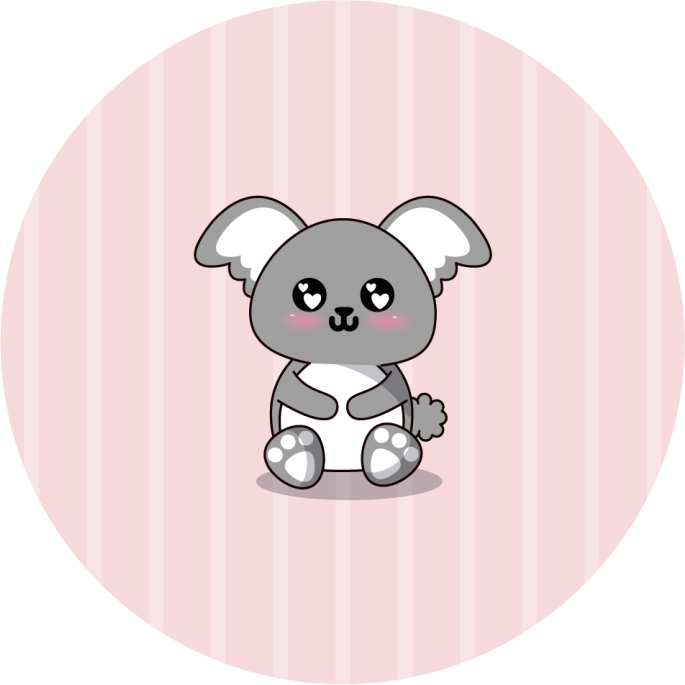 Knuffelige koala vinyl tapijt baby - TenStickers