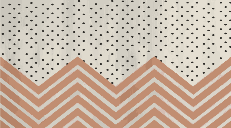 Zigzag stippenpatroon vinyl tapijt geometrisch - TenStickers