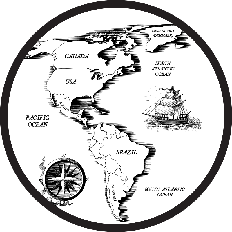 Cartografische elegantie vinyl tapijt wereldkaart - TenStickers