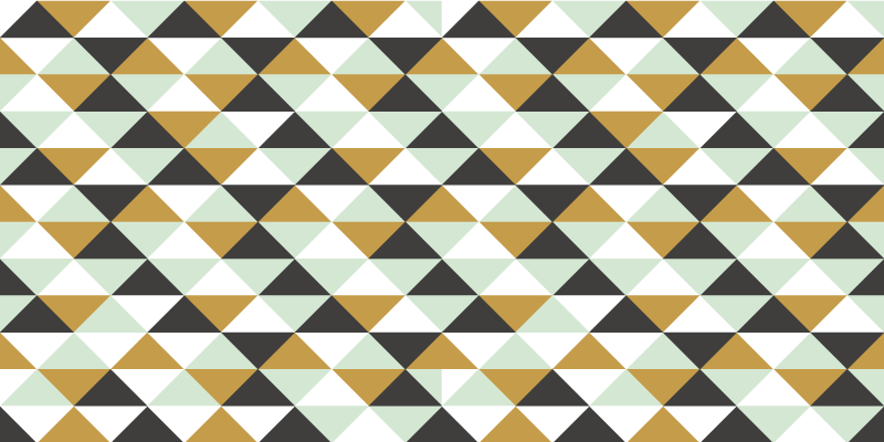 Driehoekige mozaïekopstelling vinyl tapijt geometrisch - TenStickers