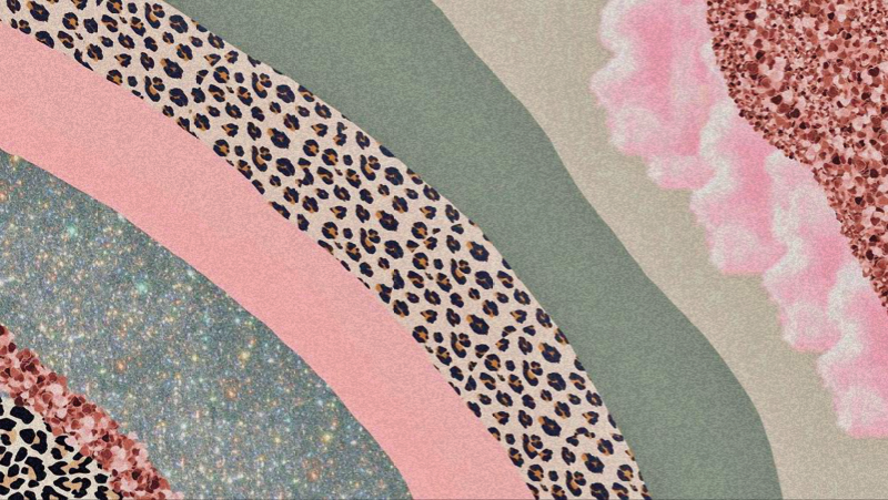 Gelaagde kleurgolven vinyl tapijt slaapkamer - TenStickers