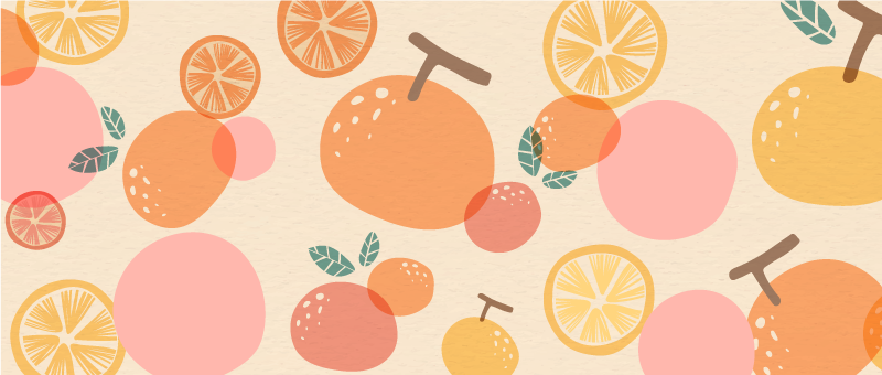 Zacht citrusontwerp vinyl tapijt keuken - TenStickers