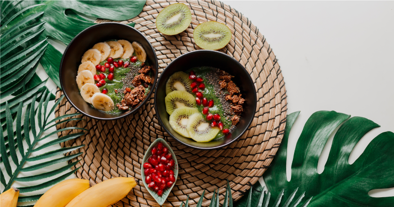 Tropische fruitschalen vinyl tapijt keuken - TenStickers