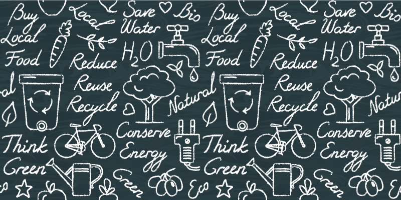 Milieuvriendelijke berichten vinyl tapijt keuken - TenStickers