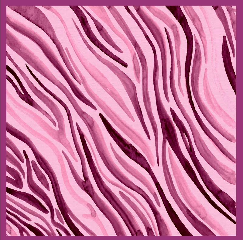 Vinyl vloerkleed dierenprint roze zebraprint - TenStickers