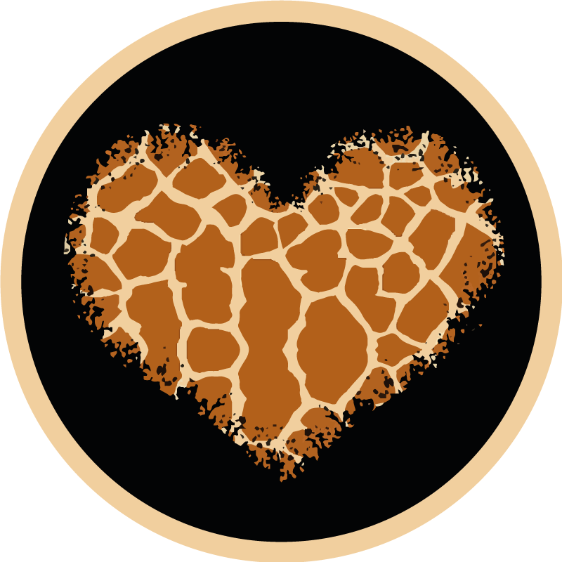 Hart giraffe ontwerp vinyl vloerkleed dierenprint - TenStickers