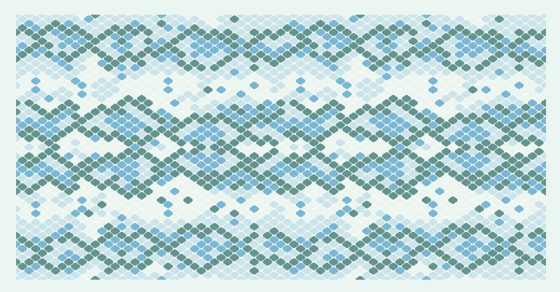 Blauw betegeld ontwerp vinyl tapijt mozaïek - TenStickers