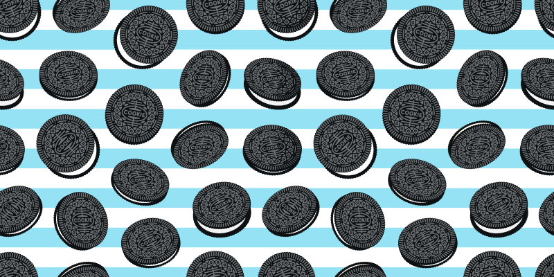 Oreo gestreept patroon vinyl tapijt keuken - TenStickers