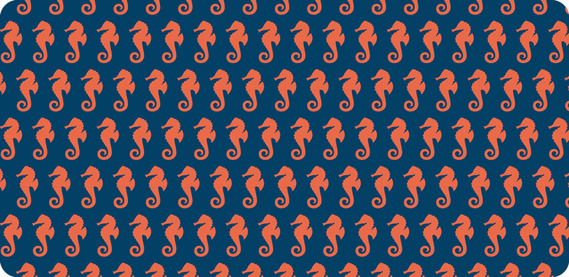 Zeepaardjespatroon vinyl tapijt badkamer - TenStickers