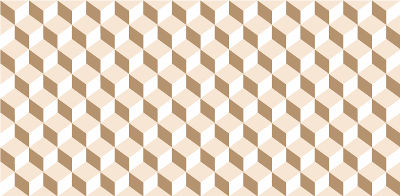 Kubusvormig honingraatpatroon vinyl tapijt keuken - TenStickers