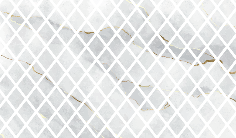 Elegant marmerpatroon vinyl tapijt keuken - TenStickers