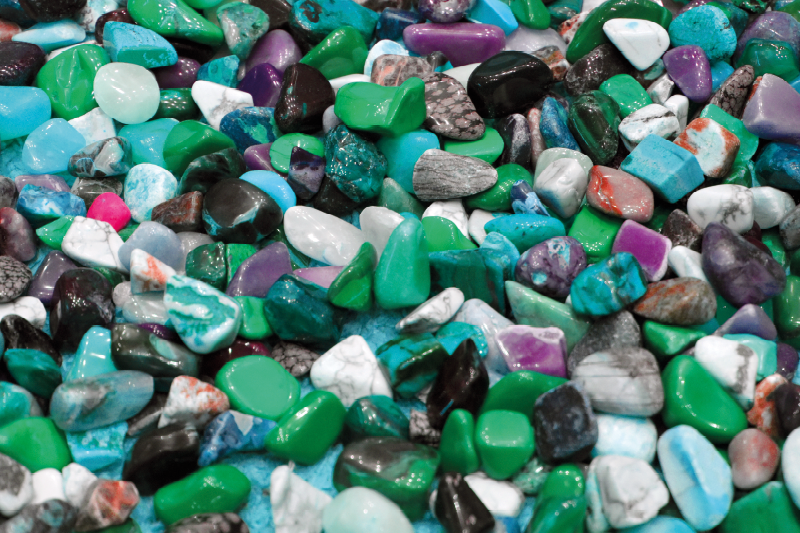 Kleurrijke kiezel mozaïek vinyl tapijt stenenstructuur - TenStickers