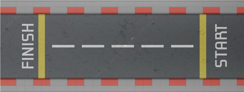 Klassieke racebaan vinyl tapijt snelwegen - TenStickers