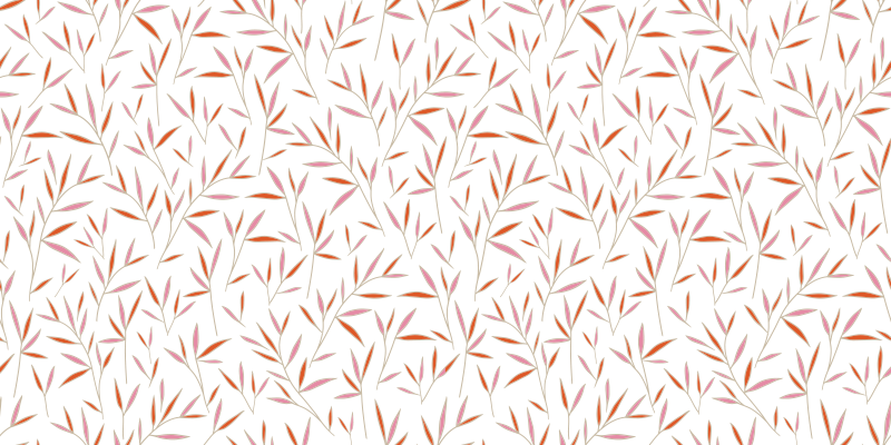 Delicaat bladpatroon vinyl tapijt bloemen en planten - TenStickers