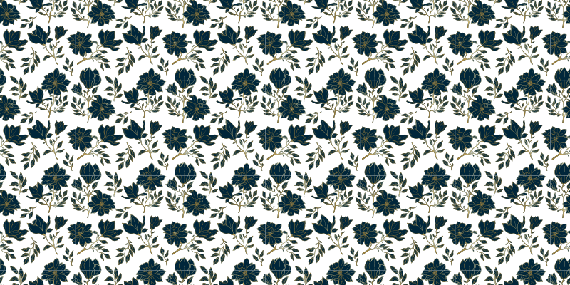 Vinyl tapijt bloemen en planten bloemenpracht ontwerp - TenStickers