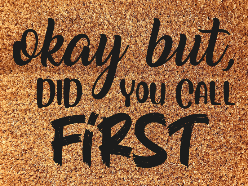 Grappige zin welkom Vinyl tapijt ontvangsthal - TenStickers