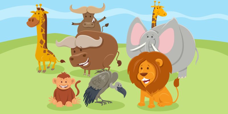 Charmante wezenvrienden vinyl tapijt meer kinderen - TenStickers