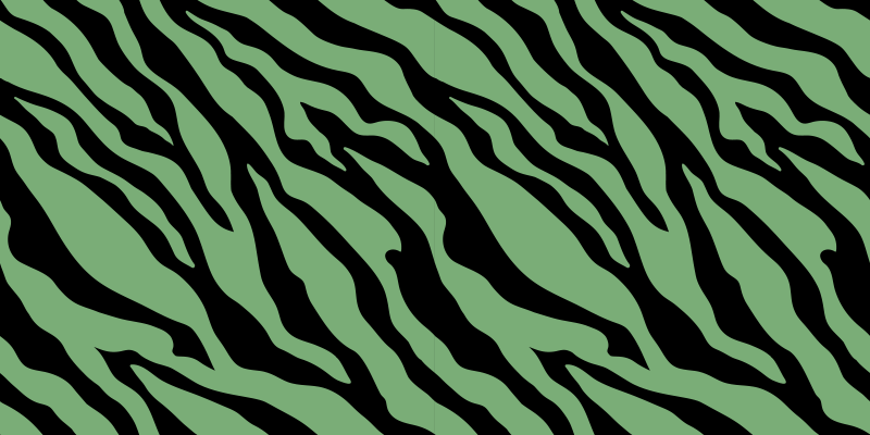 Zebra groene strepen vinyl vloerkleed dierenprint - TenStickers