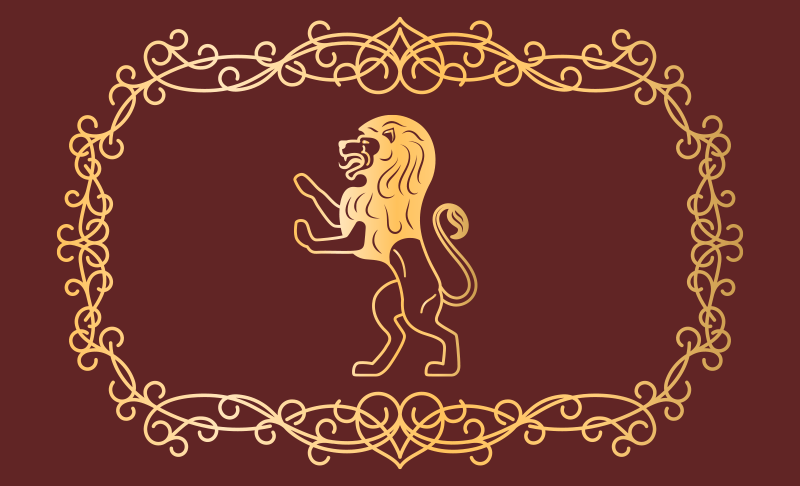 Leeuw embleem ontwerp dieren vinyl tapijt - TenStickers