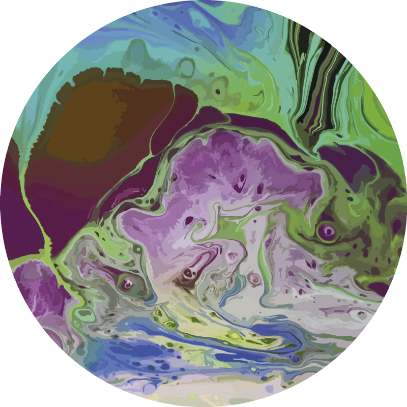 Wervelende kleurpatronen vinyl tapijt textuur - TenStickers