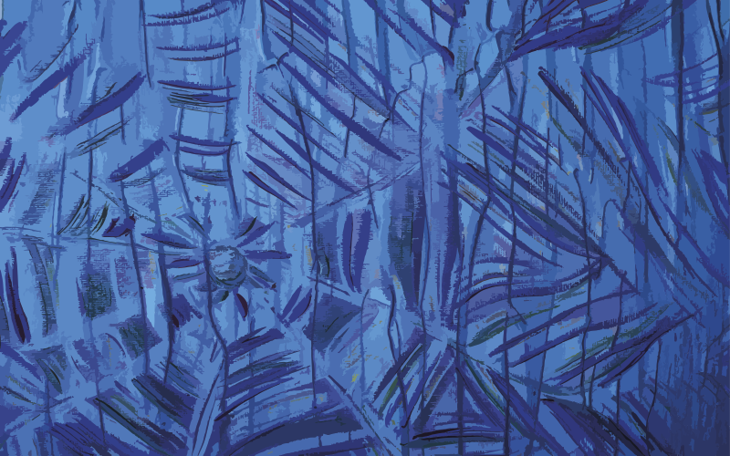 Vinyl tapijt natuur exotische loofprint - TenStickers