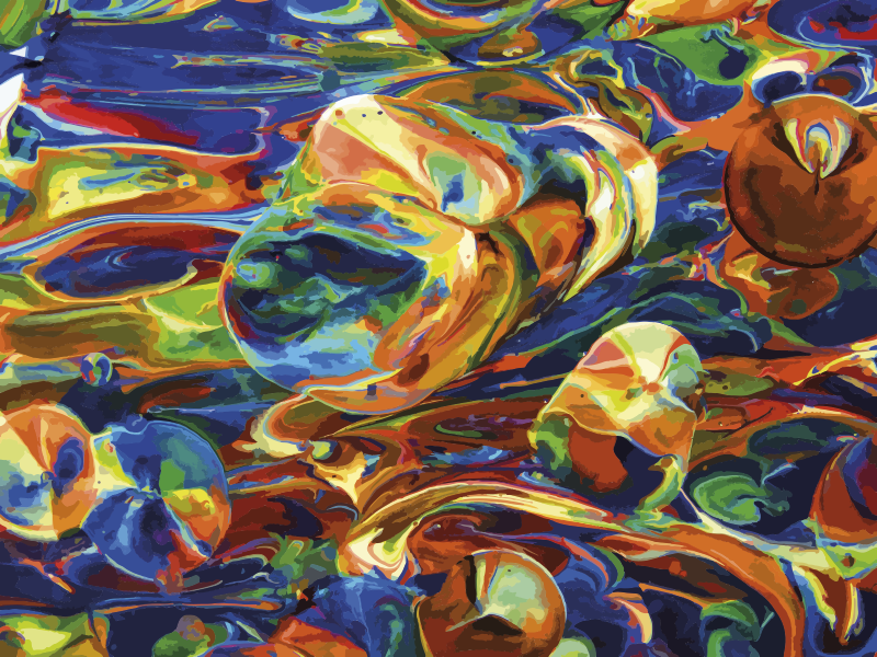 Kleurrijke werveleffecten vinyl tapijt andere textuur - TenStickers