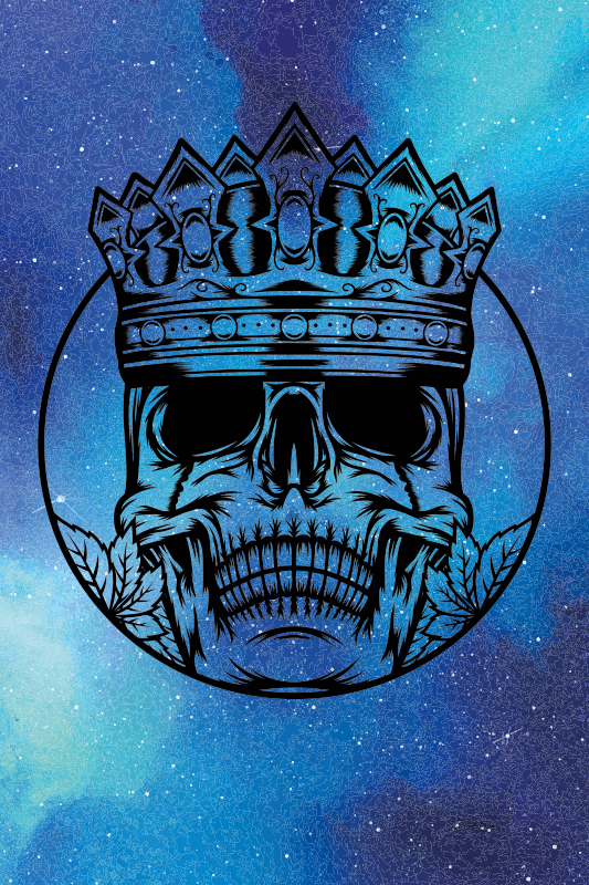 Koninklijke schedelkunst vinyl tapijt textuur - TenStickers