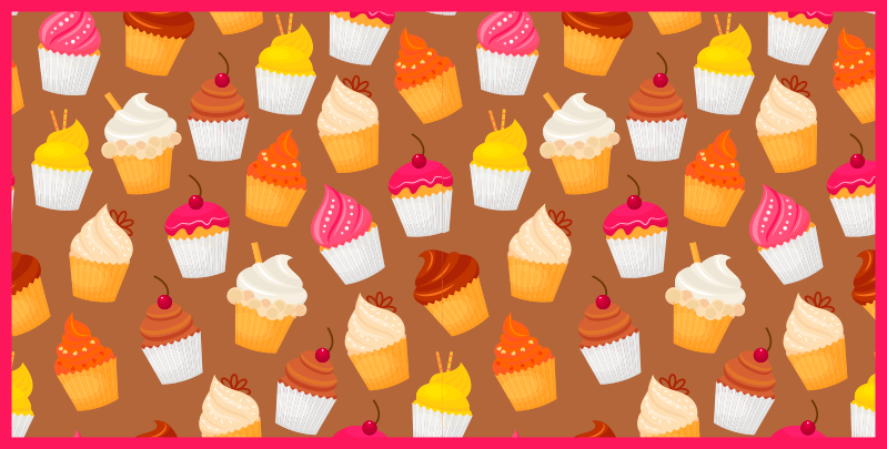 Cupcake genot vinyl tapijt keuken - TenStickers