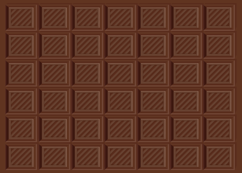 Chocolade vierkant motief vinyl tapijt keuken - TenStickers