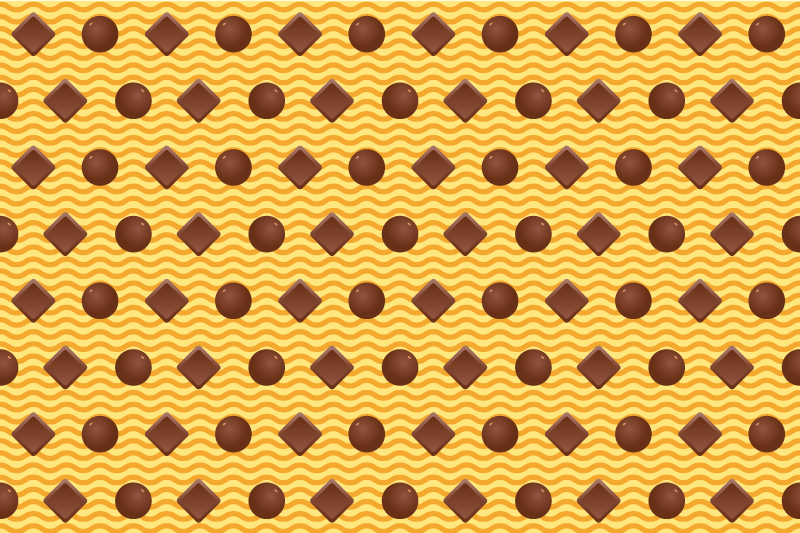 Chocoladepatroon vinyl tapijt keuken - TenStickers