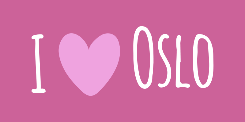 Vinyl tapijt zinnen en teksten i love oslo roze ontwerp - TenStickers