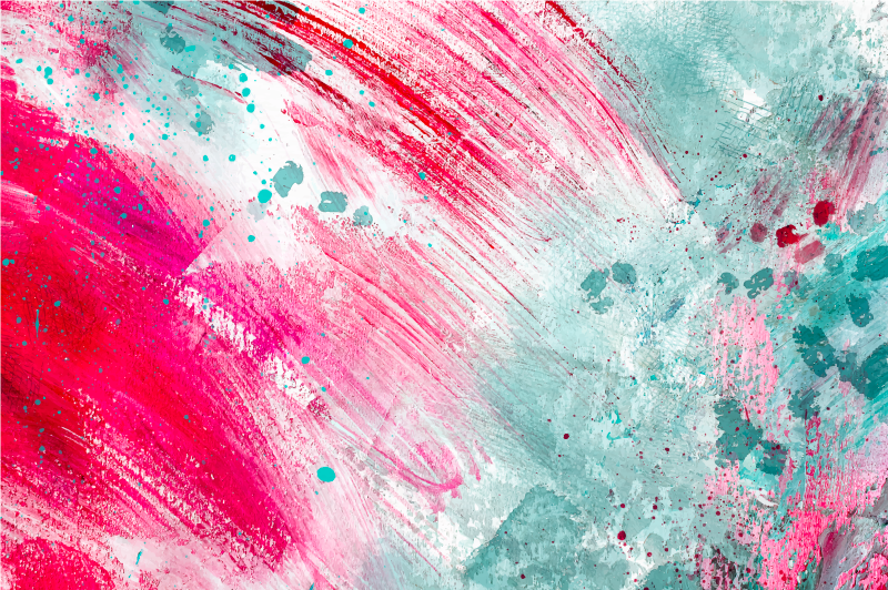 Vinyl tapijt meer kinderen abstract roze spetter - TenStickers