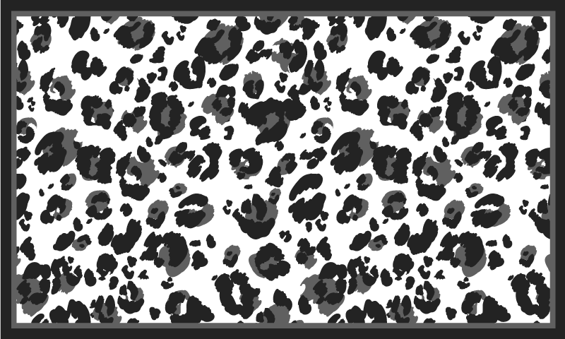 Zwart vlekkenpatroon vinyl vloerkleed dierenprint - TenStickers