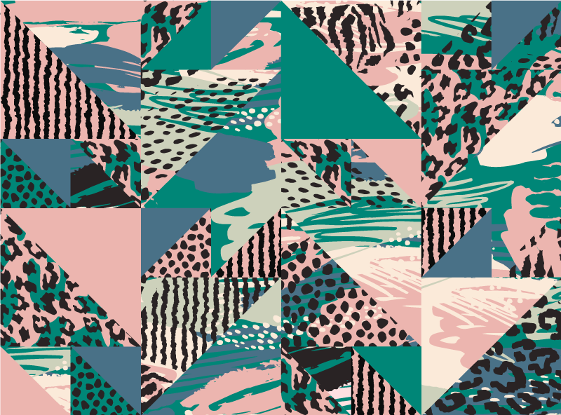 Geometrische gelaagde abstracties vinyl tapijt textuur - TenStickers