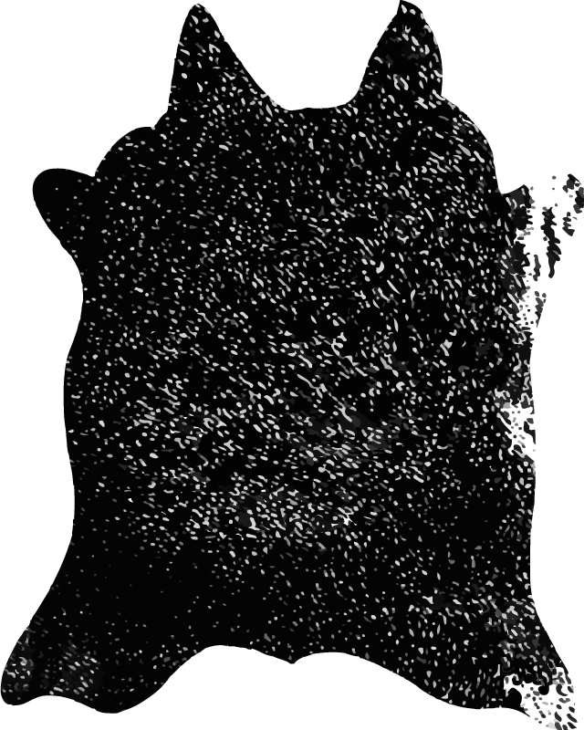 Zwart gevlekt koeienhuid vinyl vloerkleed dierenprint - TenStickers